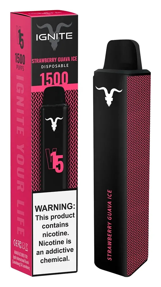 IGNITE V15 1.500 PUFFS STRAWBERRY GUAVA ICE